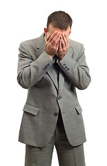 Image showing Crying Businessman