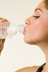 Image showing Having a drink of water