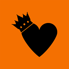 Image showing Valentine Heart Crown Icon