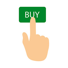 Image showing Finger Push The Buy Button Icon