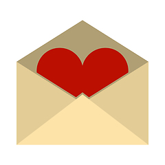 Image showing Valentine Envelop With Heart Icon