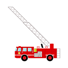 Image showing Fire Service Truck Icon