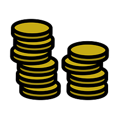 Image showing Icon Of Stack Of Coins