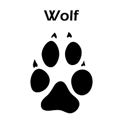 Image showing Wolf Footprint