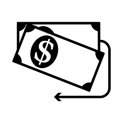 Image showing Cash Back Dollar Banknotes Icon