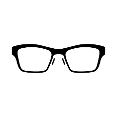 Image showing Business Woman Glasses Icon