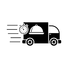 Image showing Fast Food Delivery Car Icon