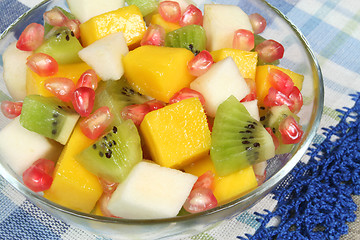 Image showing Kiwi, mango, pomegranate