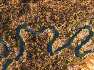 Image showing autumn landscape with river.