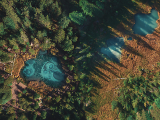 Image showing Geyser lake with thermal springs