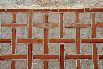 Image showing cross pattern church wall background