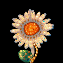 Image showing daisy flower flashing lights