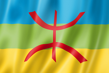 Image showing Berber ethnic flag, Africa