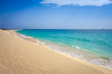 Image showing Ponta preta beach and dune in Santa Maria, Sal Island, Cape Verd