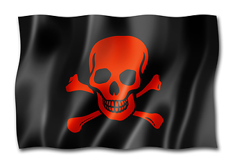 Image showing Pirate flag, Jolly Roger isolated on white