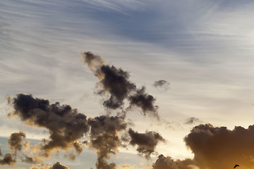 Image showing beautiful cloudy sky during sunset