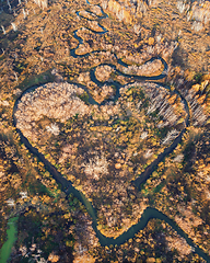 Image showing Heart shaped river