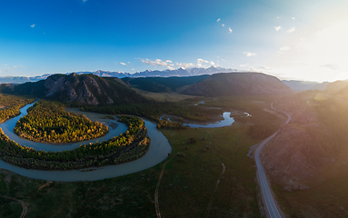 Image showing Kurai steppe and Chuya river