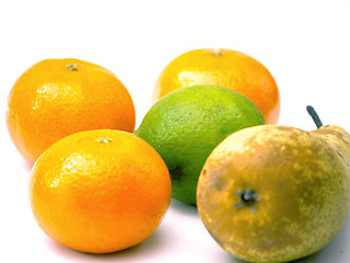 Image showing Isolated fruit on white with copy space