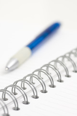 Image showing pen on spiral notebook