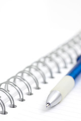Image showing pen on spiral notebook