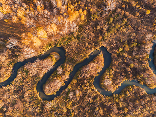 Image showing autumn landscape with river.