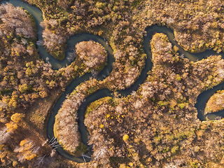 Image showing autumn landscape with river.