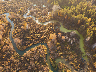 Image showing autumn landscape with river.