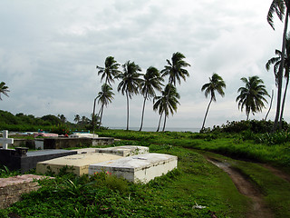 Image showing cemetery by the sea