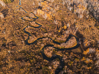 Image showing autumn landscape with river.