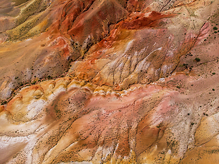 Image showing Yellow nad red mountains resembling the surface of Mars