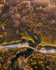 Image showing autumn landscape with river.