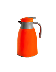 Image showing Orange thermos with a handle.