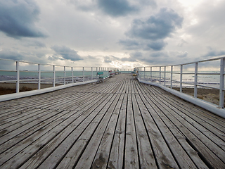 Image showing Old wooden pier.