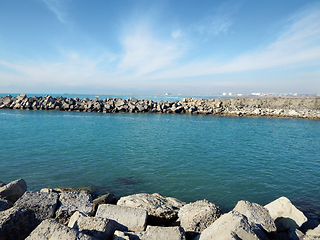 Image showing Water intake channel from the sea.