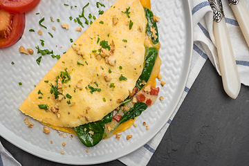 Image showing Omelet with vegetables