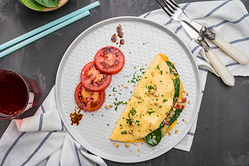 Image showing Omelet with vegetables