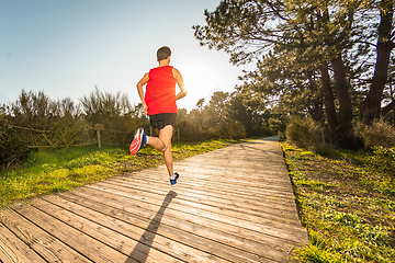 Image showing Young man running