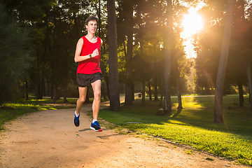 Image showing Young man running