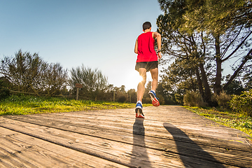 Image showing Young man running