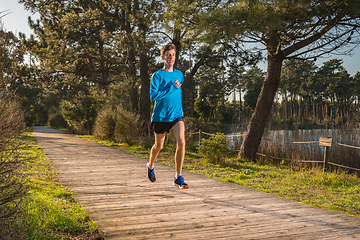 Image showing Young man running