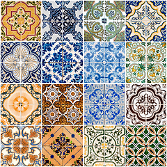 Image showing Vintage ceramic tiles