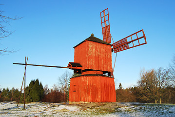 Image showing Wooden Windmill