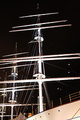 Image showing Sailing Ship by Night