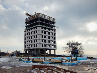 Image showing Construction of a multi-storey building.