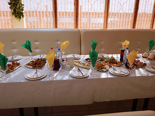 Image showing Served wedding table.