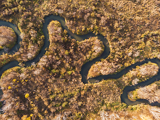 Image showing autumn landscape with river.