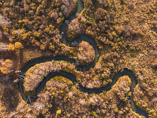 Image showing autumn landscape with river.