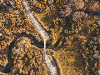 Image showing autumn landscape with river.