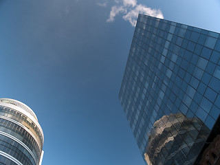 Image showing Skyscrapers low-angle view